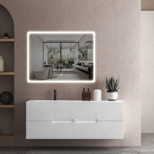 B BAGNO LED Mirror, Multi LED Mirror, premium Quality 80x60cm BML26