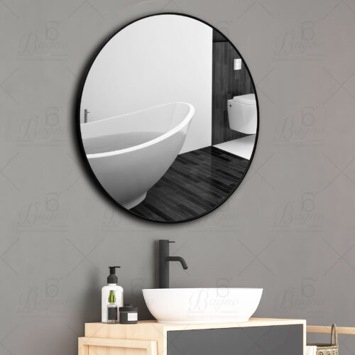 B BAGNO Aluminium Framed Mirror, Plain Mirror, premium Quality 80x80cm BMR21