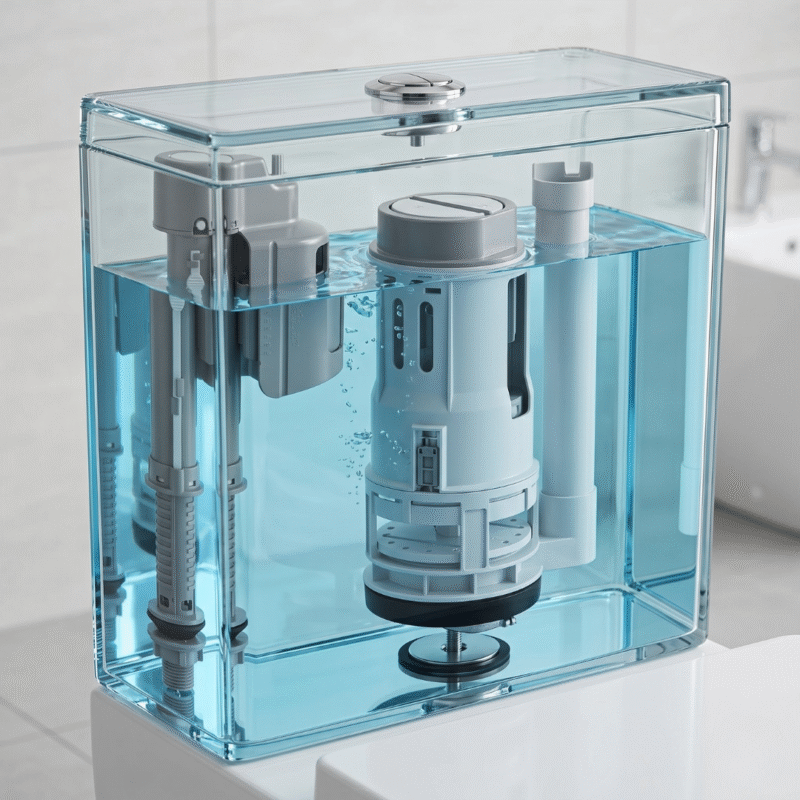 B BAGNO One-Piece WC Dual Flush Fittings OP BD-LARGE BFLG03