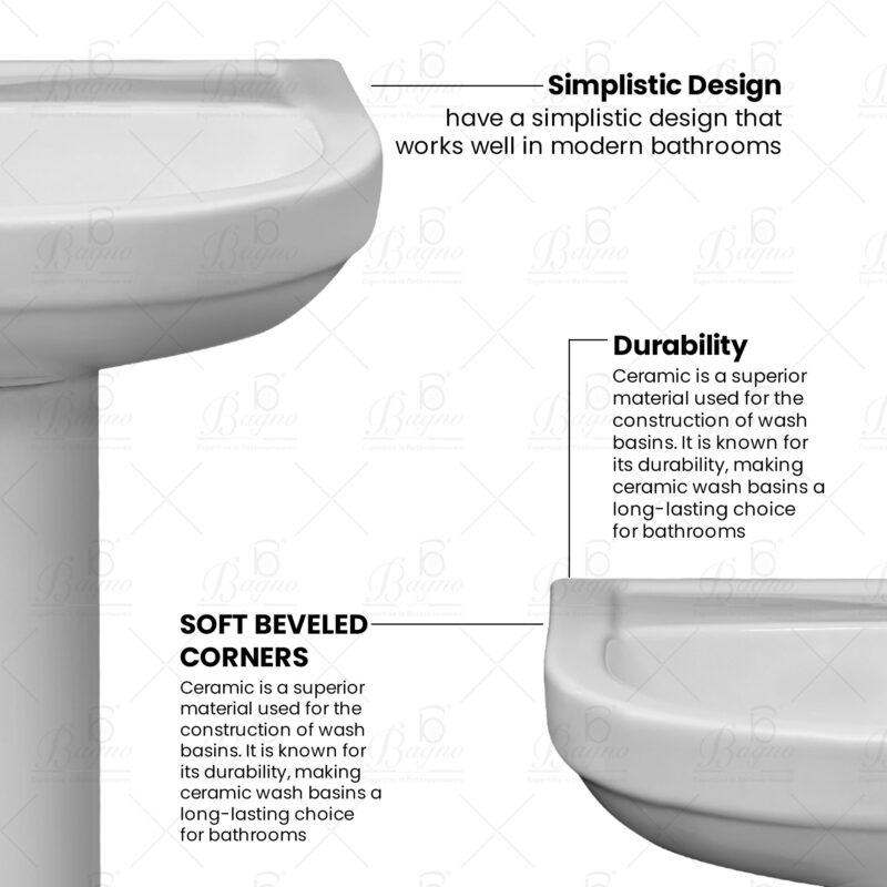 WASH BASIN WB06 FULL PEDESTAL