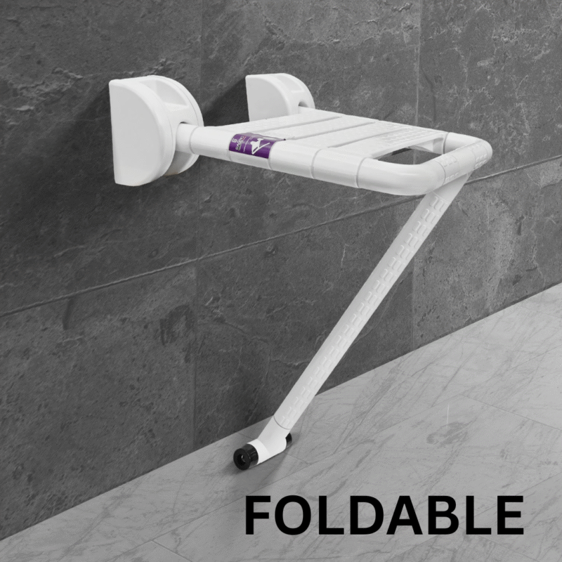 B BAGNO BDS02 Heavy-Duty Wall-Mounted Folding Shower Seat - BDS02