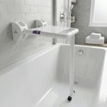 B BAGNO BDS02 Heavy-Duty Wall-Mounted Folding Shower Seat - BDS02