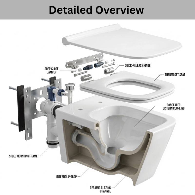B BAGNO Wall Hung Water Closet - WCWH01