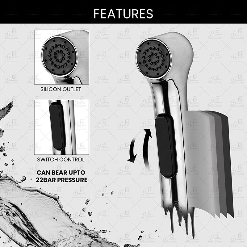 B BAGNO High-Pressure Ergonomic Shattaf-SF02