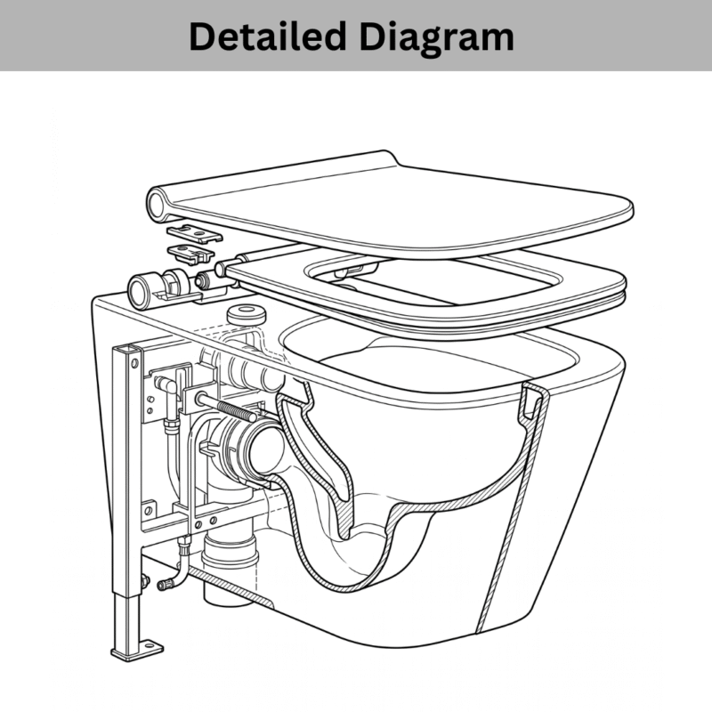B BAGNO Wall Hung Water Closet - WCWH01