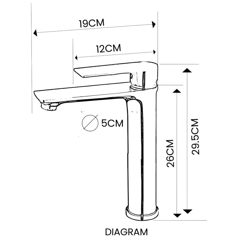 B BAGNO Premium Long Basin Faucet - 3401-1