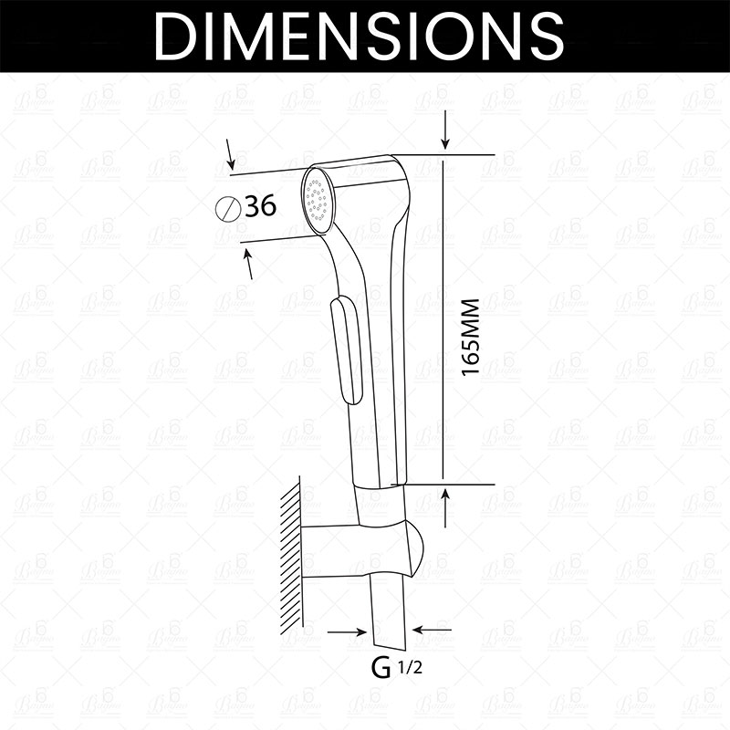 B BAGNO High-Pressure Ergonomic Shattaf-SF02