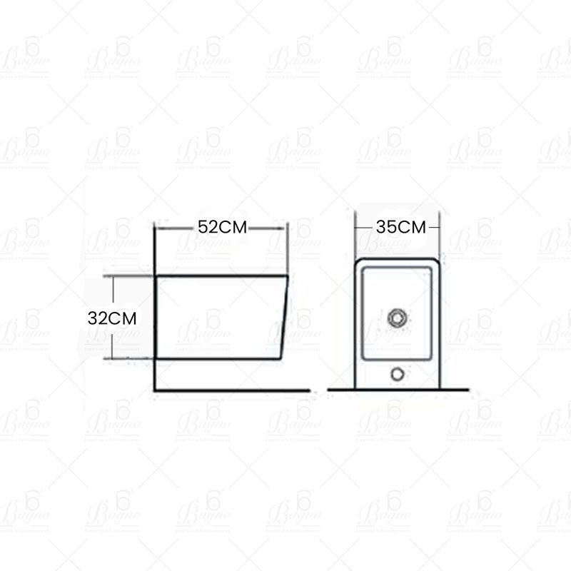 B BAGNO Wall Hung Water Closet - WCWH01