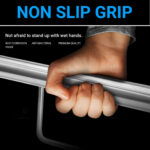 B BAGNO Foldable Stainless Steel Handicap Grab Bar with Tissue Holder - 8814