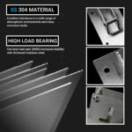 B BAGNO Foldable Stainless Steel Handicap Grab Bar with Tissue Holder - 8814