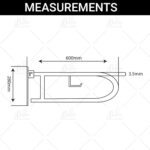 B BAGNO Foldable Stainless Steel Handicap Grab Bar with Tissue Holder - 8814