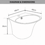 B BAGNO Wall Hung Wash Basin - WHB01