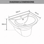 B BAGNO Wall Hung Wash Basin - WHB04