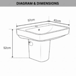 FRIZONE Wash Basin - TINO Half Pedestal