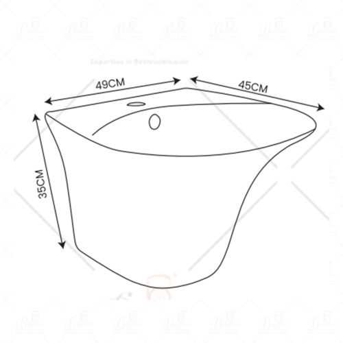 diagram wash basin whb03