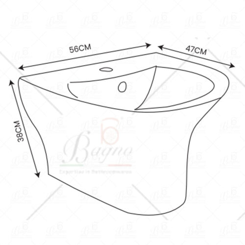 wash basin whb04 diagram