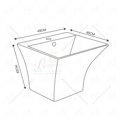 wash basin whb09 diagram