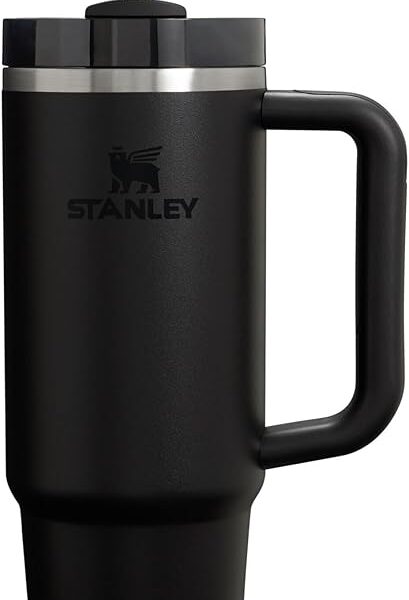 Stanley Quencher H2.0 FlowState Stainless Steel Vacuum Insulated Tumbler with Lid and Straw for Water, Iced Tea or Coffee, Smoothie and More, Black 2.0, 30oz