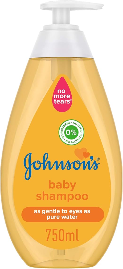 Johnson's Baby Shampoo, Made with NO MORE TEARS formula that is gentle to the eyes as pure water. Free from Dyes, Parabens, Phthalates, Sulphates, and Alcohol, 750ml