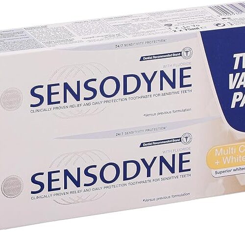 Sensodyne Multi Care + Whitening Toothpaste For Sensitive Teeth, Superior Whitening Action, 75Ml, Pack Of 2