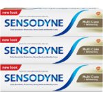 Sensodyne Toothpaste, Multi Care, Teeth Whitening Toothpaste, Everyday Protection, Sensitive Teeth, Stain Remover, Multipack, 75 ml, X 3 Pack