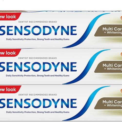 Sensodyne Toothpaste, Multi Care, Teeth Whitening Toothpaste, Everyday Protection, Sensitive Teeth, Stain Remover, Multipack, 75 ml, X 3 Pack