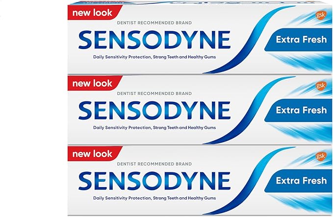 Sensodyne Daily Care Toothpaste For Sensitive Teeth, Extra Fresh Flavour, 75 ml, 3 Pack