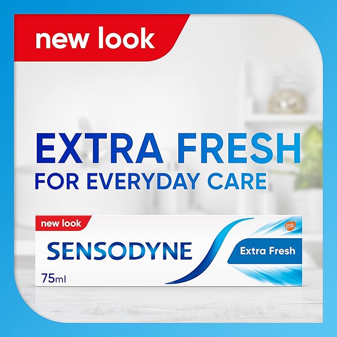 Sensodyne Daily Care Toothpaste For Sensitive Teeth, Extra Fresh Flavour, 75 ml, 3 Pack