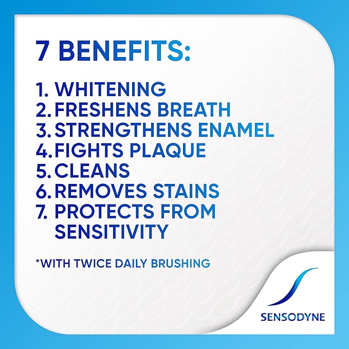 Sensodyne Toothpaste, Multi Care, Teeth Whitening Toothpaste, Everyday Protection, Sensitive Teeth, Stain Remover, Multipack, 75 ml, X 3 Pack