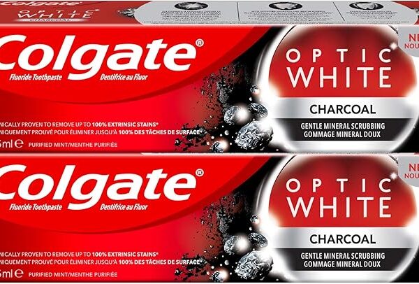Colgate Optic White Charcoal Whitening Toothpaste 75ml Pack Of 2