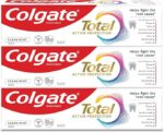 Colgate Total Active protection, toothpaste, Clean Mint, Helps stop problems before they start, 3x75ml