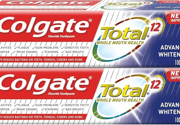 Colgate Total 12 Advanced Whitening Toothpaste 100ml (2 pack)