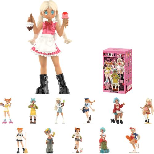 POP MART Peach Riot Rush Hour Series Figures, Blind Box Figures, Random Design Action Figures Collectible Toys Home Decorations, Holiday Birthday Gifts, Single Box