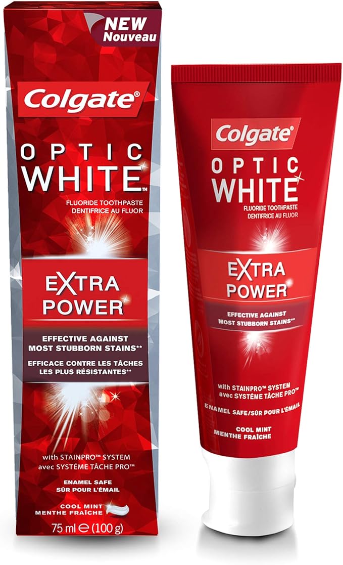 Colgate Optic White Extra Power Whitening Toothpaste, 75ml