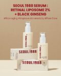 KSECRET SEOUL 1988 Serum : Retinal Liposome 2% + Black Ginseng, 30ml/1.01fl.oz | 58% Black Ginseng Extract with Retinal, Bakuchiol, Vitamin C & 3 Peptides for Wrinkle Care | Korean Skincare |