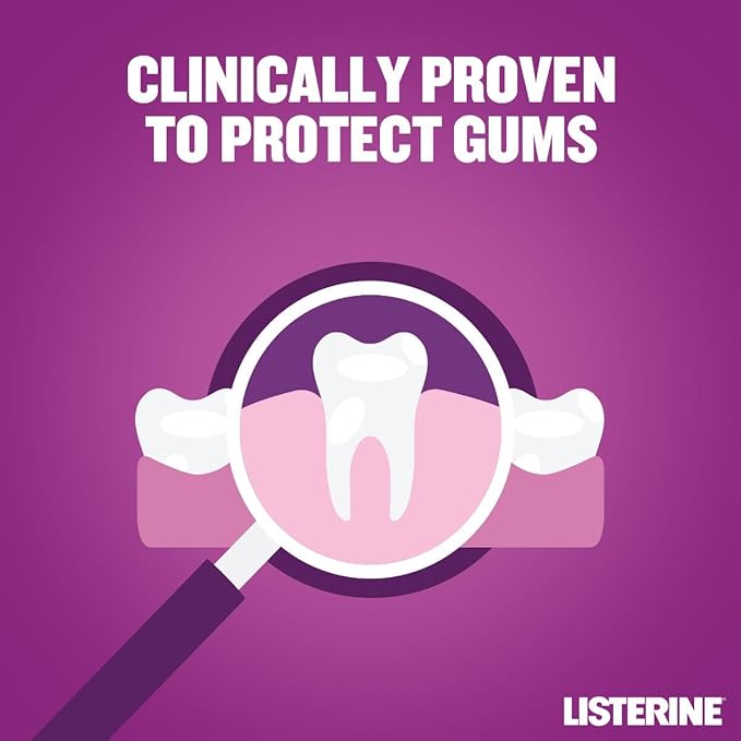 Listerine, Total Care, Teeth Protect, 6 Benefit Fluoride Daily Mouthwash, Milder Taste, Smooth Mint, helps prevent cavities, restores enamel, keeps gums healthy, 250ml