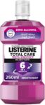 Listerine, Total Care, Teeth Protect, 6 Benefit Fluoride Daily Mouthwash, Milder Taste, Smooth Mint, helps prevent cavities, restores enamel, keeps gums healthy, 250ml