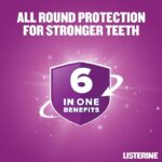 Listerine, Total Care, Teeth Protect, 6 Benefit Fluoride Daily Mouthwash, Milder Taste, Smooth Mint, helps prevent cavities, restores enamel, keeps gums healthy, 250ml