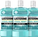 Listerine Cool Mint Milder Taste Mouthwash, Pack of 3x500ml