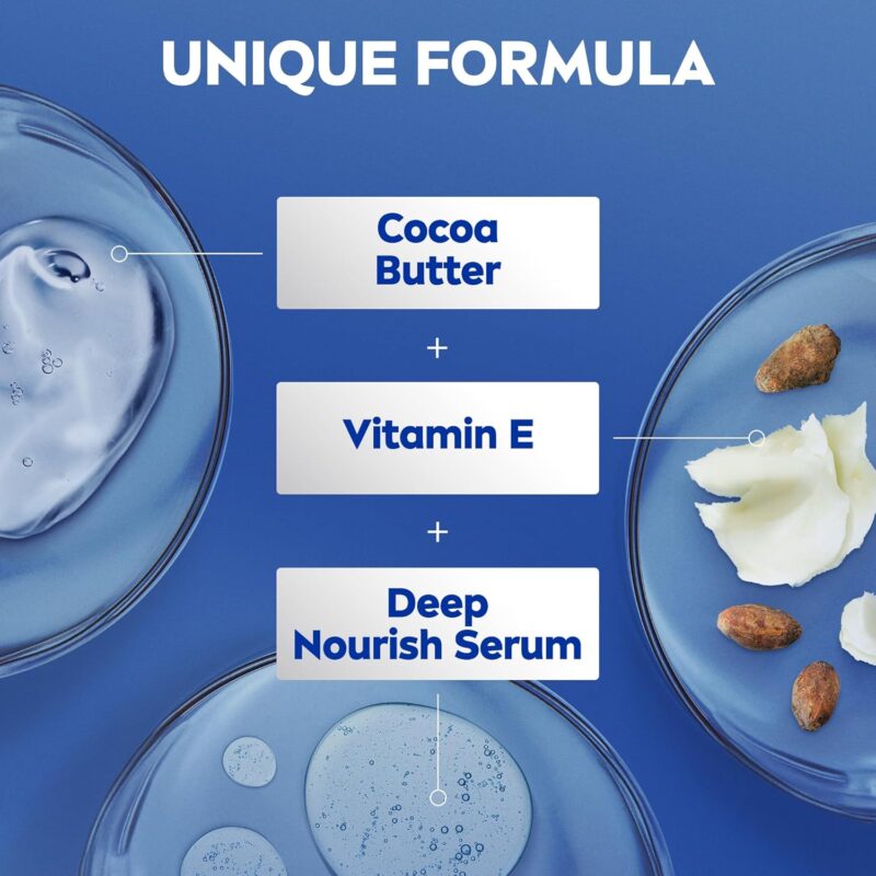 NIVEA Body Lotion for Dry Skin, Cocoa Butter, 5in1 Complete Care, 48H Deep Moisture, 400ml