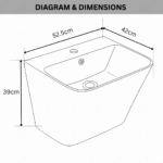 B BAGNO Wall Hung Wash Basin - WHB07