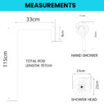B BAGNO Shower Kit - 85-7C Round