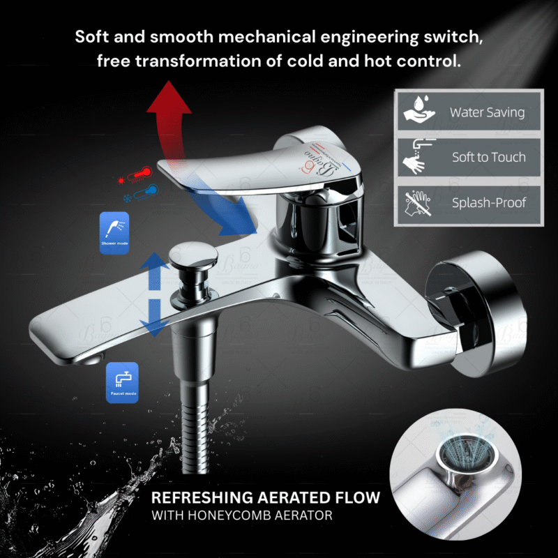 B BAGNO Premium Shower Mixer - Royal Series R03