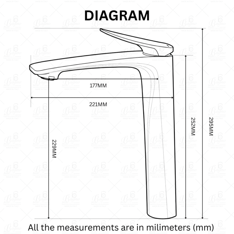 B BAGNO Premium Long Basin Faucet - Royal Series R02
