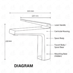 B BAGNO Premium Basin Faucet -Crystal Series C01
