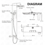 B BAGNO Shower System - Royal Series R04