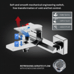 B BAGNO Premium Shower Mixer - Bloom Series B03