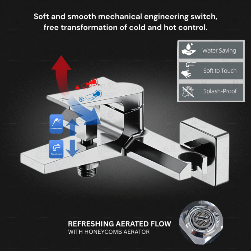 B BAGNO Premium Shower Mixer - Bloom Series B03