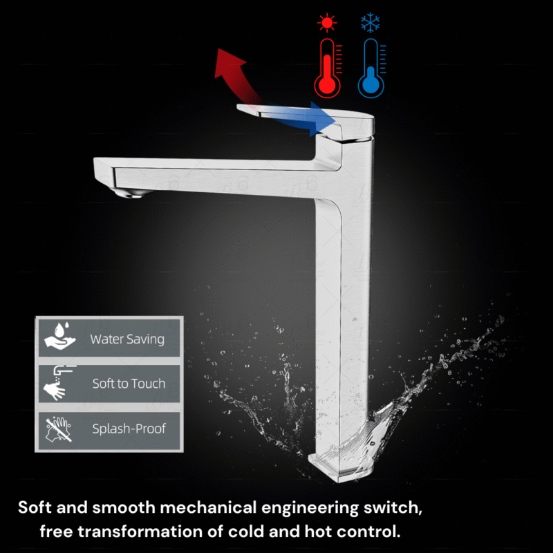 B BAGNO Premium Long Basin Faucet -Bloom Series B02