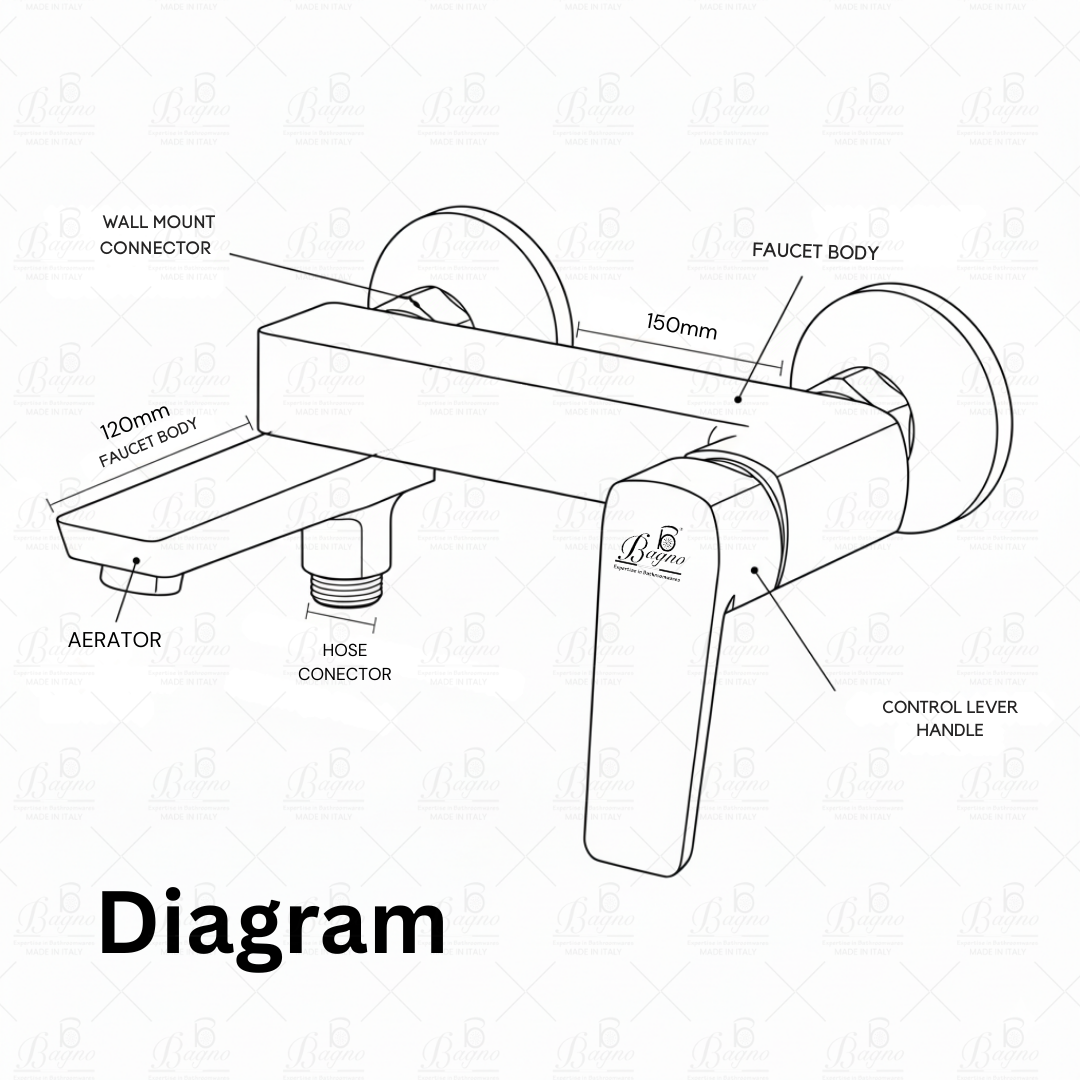 B BAGNO Premium Shower Mixer - Adeen Series A03